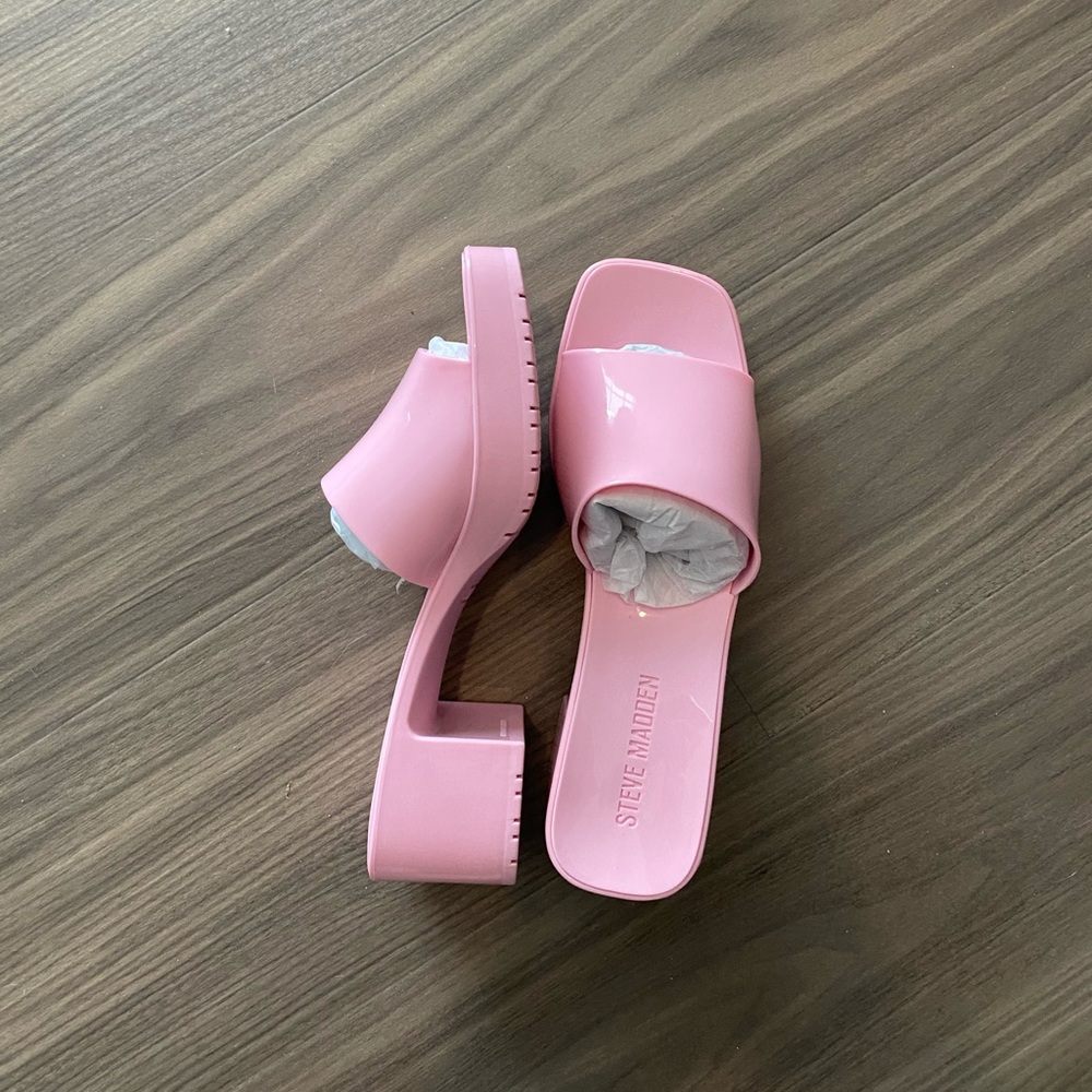 NWT Steve Madden Jelly Block Heel Sandals